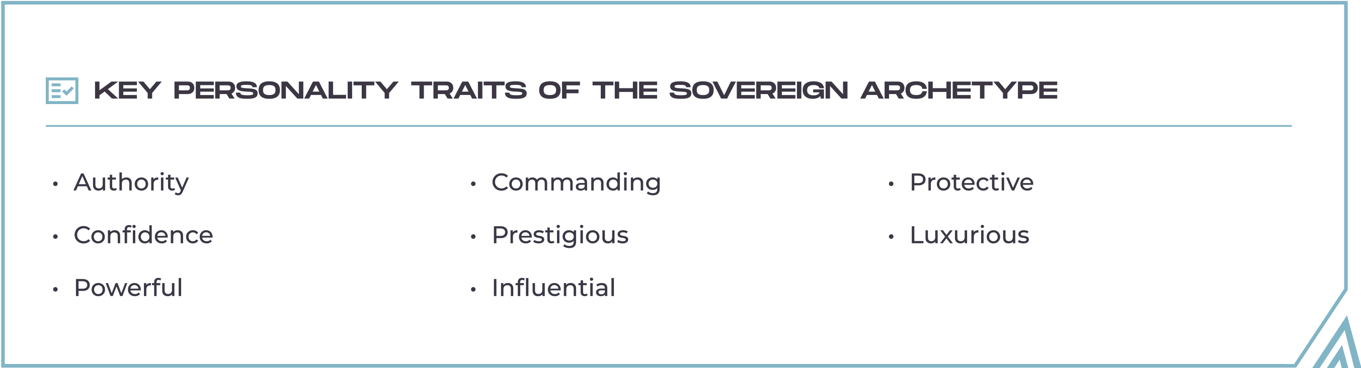 Key Personality of Sovereign Brand Archetype