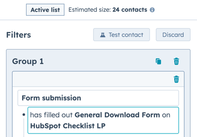 List Form Fill Screenshot